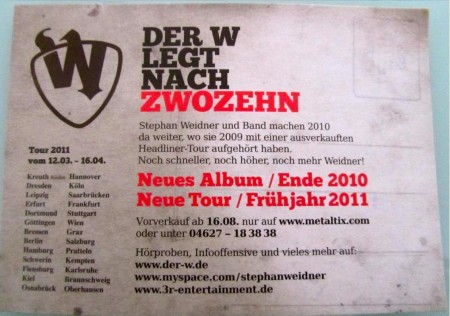 Tourflyer Der W 2011 Rückseite